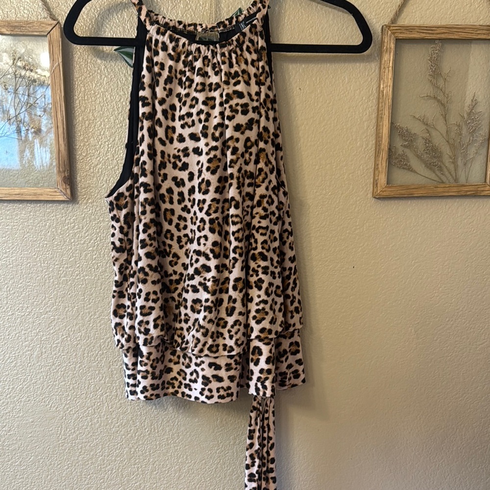 INC International Concepts Leopard Print Crop Top